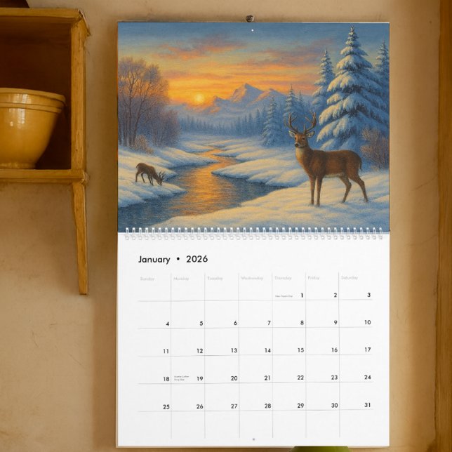 Calendario Landscapes of the seasons Template (Subido por el creador)
