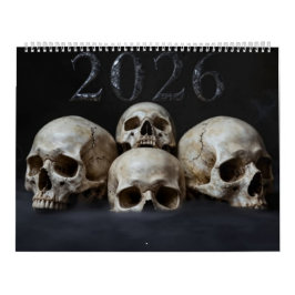 Calendario Large 2026 Skull Art Calendar