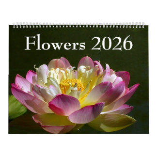 Calendario Large Flowers 2026 Calendar
