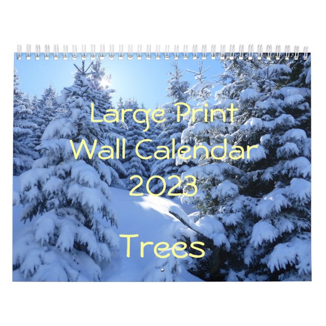 Calendario Large Print Wall Calendar 2023 - Trees (Tapa)