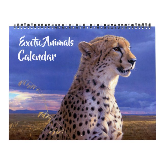 Calendario Large Size Exotic Animals Calendar (Tapa)