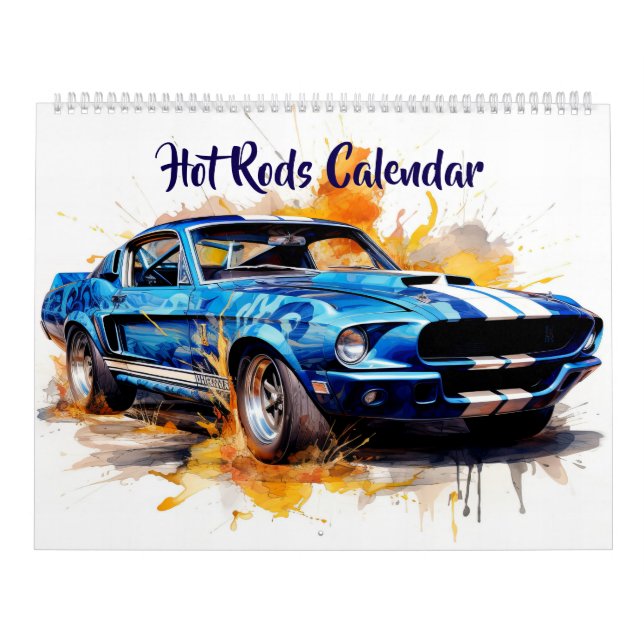 Calendario Large Size Hot Rods Calendar (Tapa)