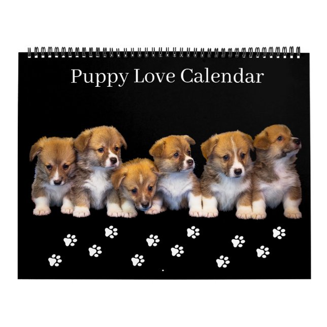 Calendario Large Size Puppy Love Calendar (Tapa)