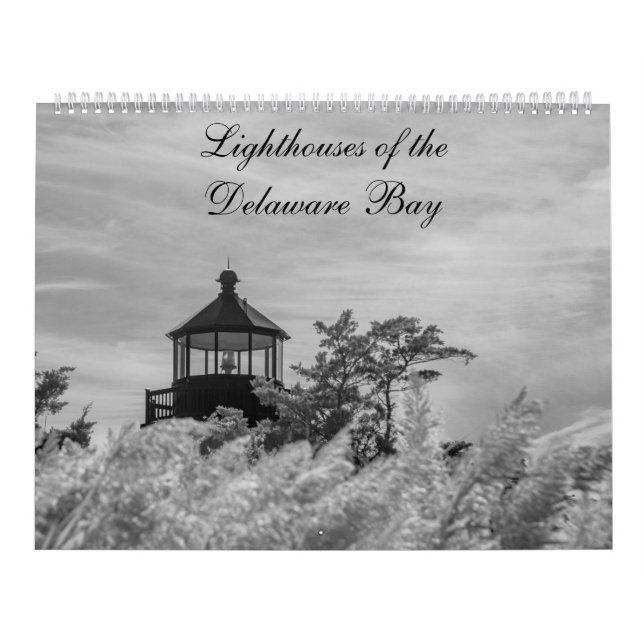 Calendario Las casas de luz de la bahía de Delaware (Tapa)