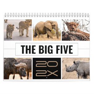 Calendario Las Cinco Grandes Fieras de la Foto Safari African