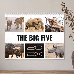 Calendario Las Cinco Grandes Fieras de la Foto Safari African
