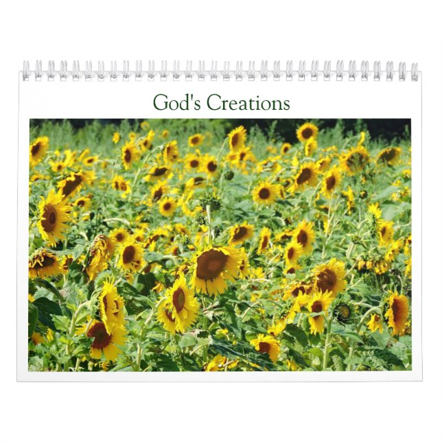 Calendario Las creaciones de dios (Tapa)