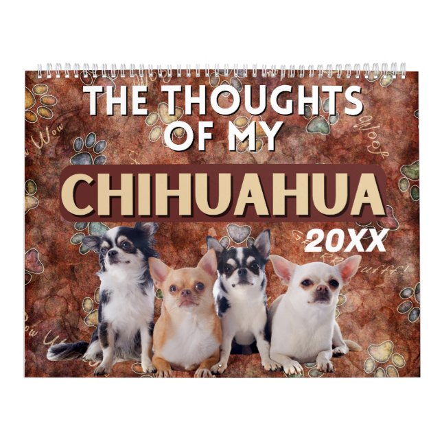 Calendario Las divertidas reflexiones de mi Chihuahua (Tapa)