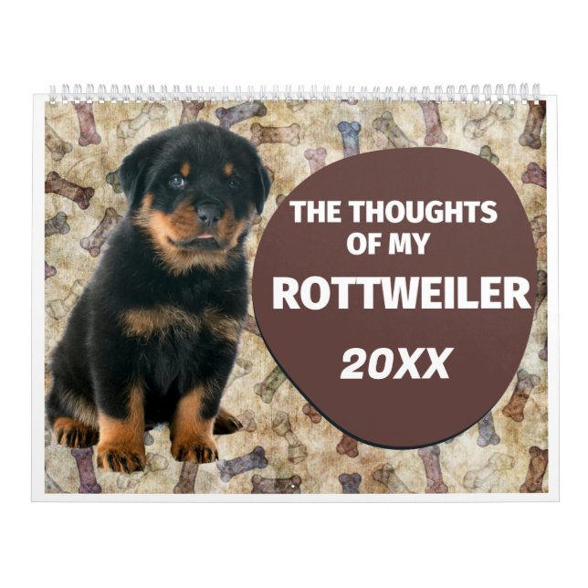 Calendario Las divertidas reflexiones de mi rottweiler (Tapa)