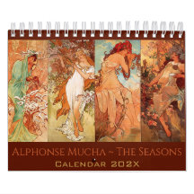 Las Estaciones Art Nouveau de Alphonse Mucha Vinta