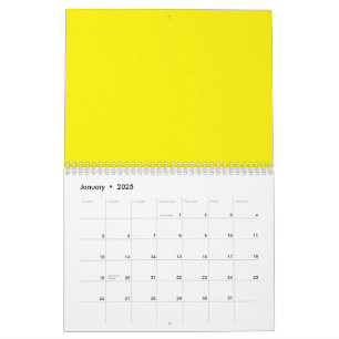 Calendario Las formas abstractas amarillas y naranjas se supe