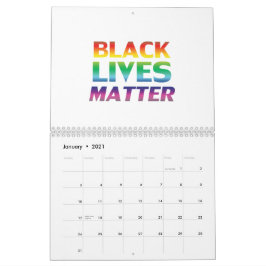 Calendario Las vidas negras importan el orgullo arcoiris la t