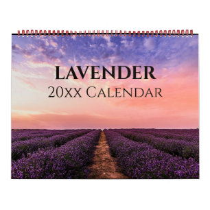 Calendario Lavanda editable y encantadora