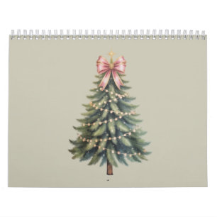 Calendario Lazo de árbol de Navidad Coquette Xmas