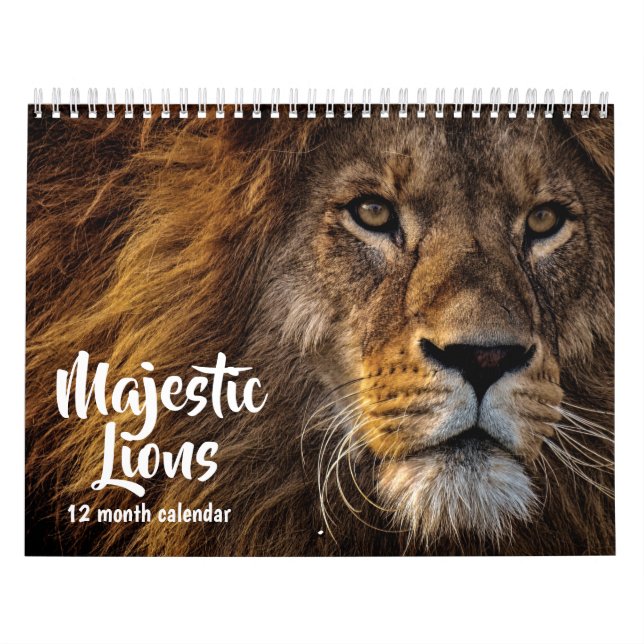 Calendario Leones majestuosos 2026 (Tapa)