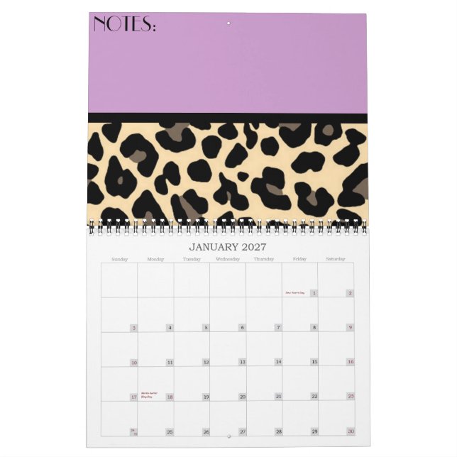 Calendario Leopardo (Jan 2027)