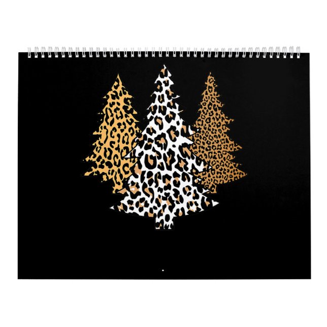 Calendario leopardo de las navidades cheetah regalo de impres (Tapa)