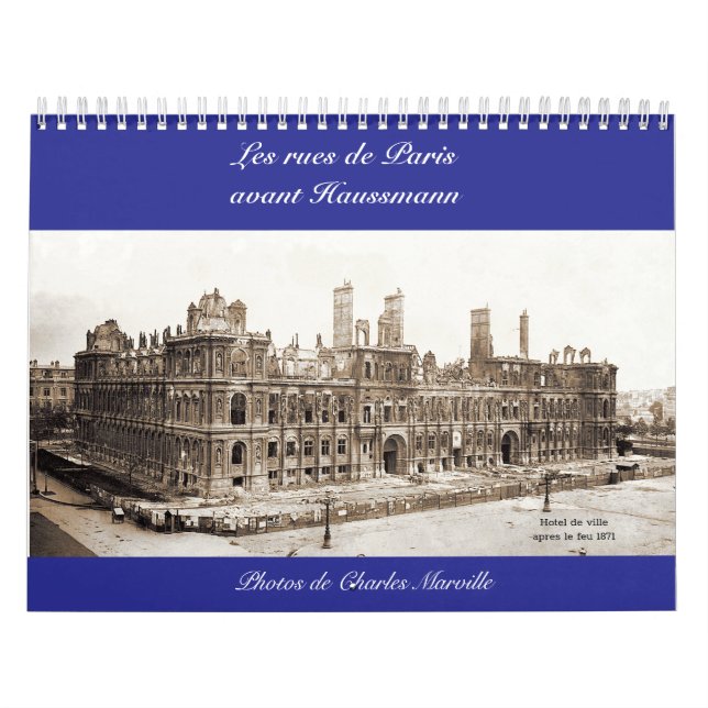 Calendario Les rues de paris avant 1870 (Tapa)