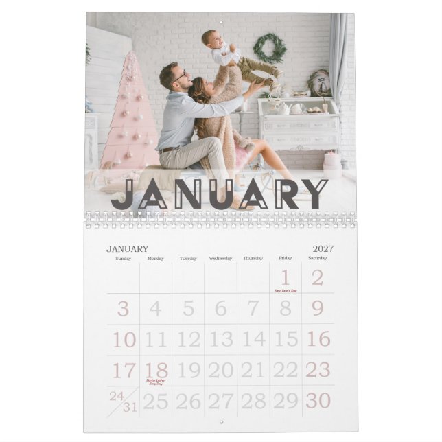 Calendario Letra Art Deco | Foto de 2026 (Jan 2027)