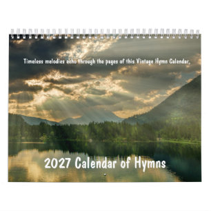 Calendario Letras de himnos cristianos vintage 2027