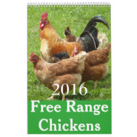 Calendario libre de los pollos 2016 de la gama