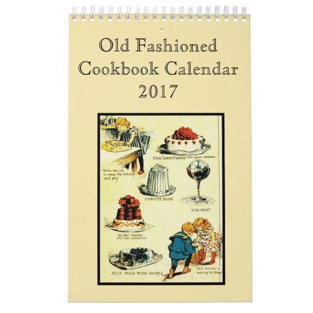 Calendario Libro de cocina pasado de moda (Tapa)