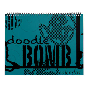 Calendario Libro de colorear de la bomba del Doodle