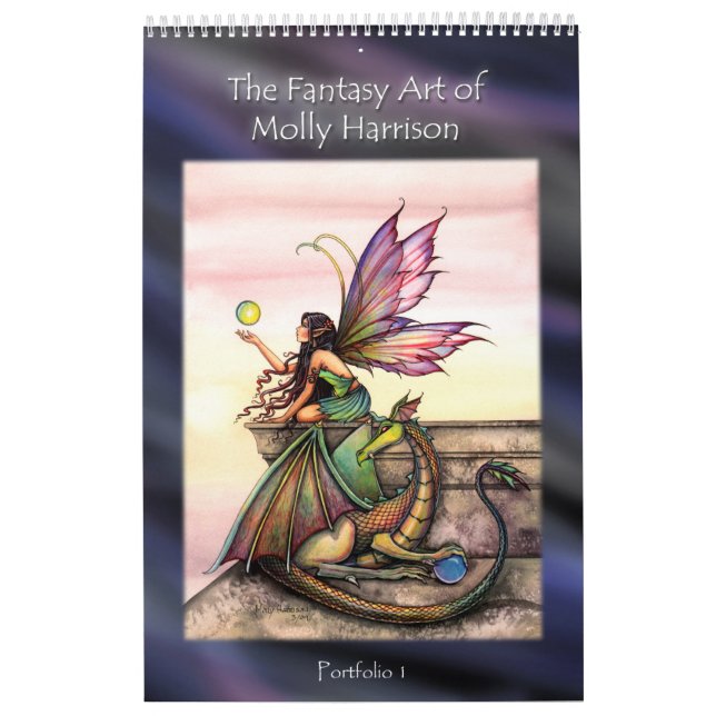 Calendario Libro de Portafolio de Arte de Hadas de Molly Harr (Tapa)