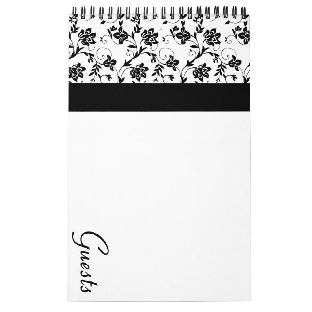 Calendario Libro de visitas negro de la elegancia (Tapa)