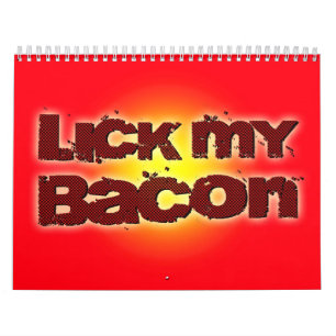 Calendario Lick My Bacon en rojo