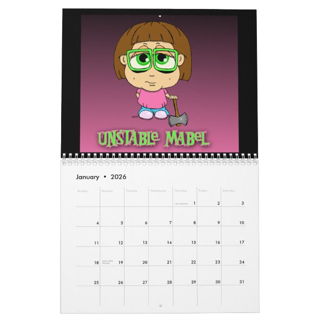 Calendario Lil espeluznante Kidz 2009 (Jan 2026)