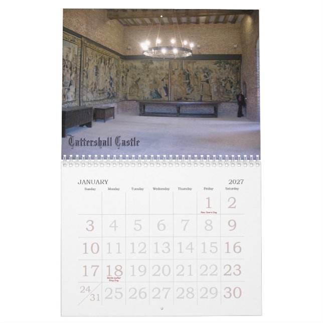 Calendario Lincolnshire (Jan 2027)