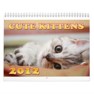 Calendario lindo de los gatitos 2012