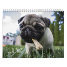 Calendario lindo de los perros de los barros