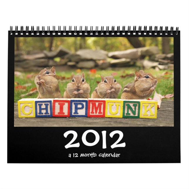 Calendario lindo loco de los Chipmunks 2012 (Tapa)