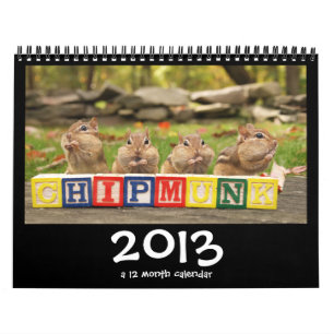 Calendario lindo loco de los Chipmunks 2013