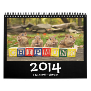 Calendario lindo loco de los Chipmunks 2014