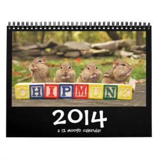 Calendario lindo loco de los Chipmunks 2014