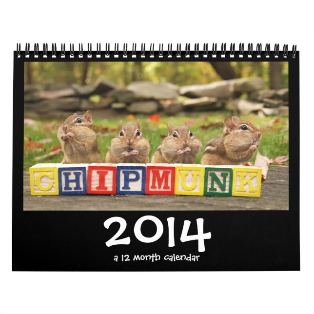 Calendario lindo loco de los Chipmunks 2014 (Tapa)