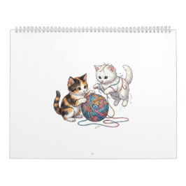 Calendario Lindos Gatitos Juguetones con Ovillo de