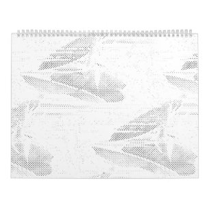 Calendario Línea de arte, conchas marinas, arpa