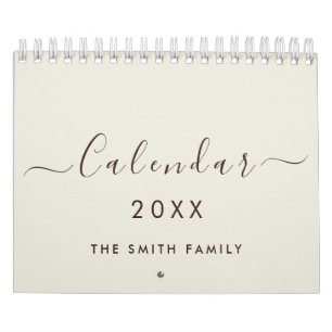 Calendario Lino Antiguo de Lujo 2027 Nombre Personalizado en