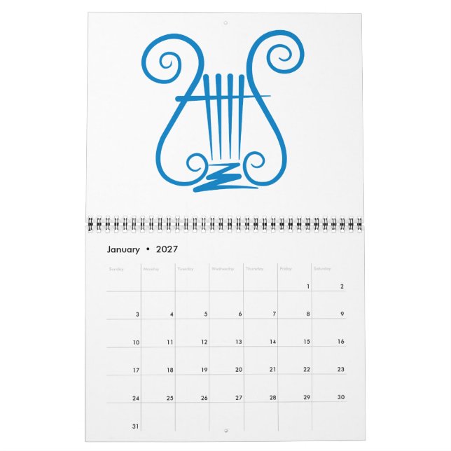 Calendario Lira Azul (Jan 2027)
