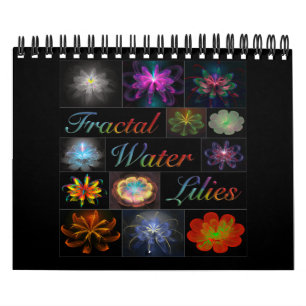 Calendario Lirio de agua del fractal