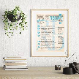 Calendario Literario Póster de Febrero