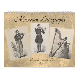 Calendario Litografías de músicos - Litografía de música de é