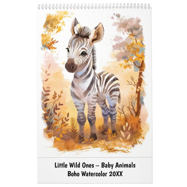 Calendario Little Wild Ones – Baby Animals in Boho Watercolor (Tapa)