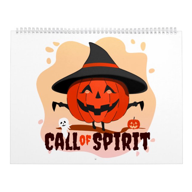 Calendario Llamado de Espíritu de Halloween (Tapa)