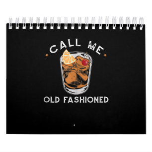 Calendario Llámame Cocktail De Bebida De Whiskey Antiguo