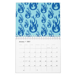 Calendario Llamas Estética EGirl Fuego Combustión Y2K